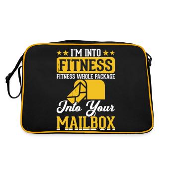 Briefträger Postbote - Retro Tasche - Schwarz/Gold - Hinten