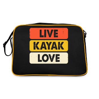 Kayak Kayaker Kayaker - Retro Bag - black/gold - Back