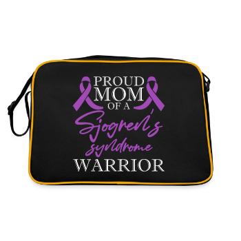 Proud mother of a Sjogren's syndrome warrior - Retro Bag - black/gold - Back