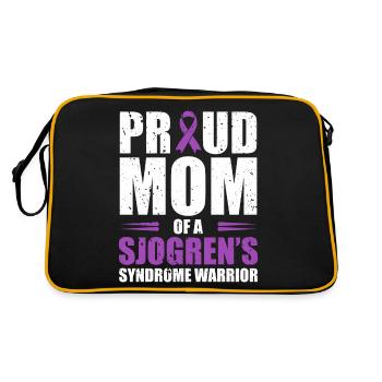 Proud mother of a Sjogren's syndrome warrior - Retro Bag - black/gold - Back
