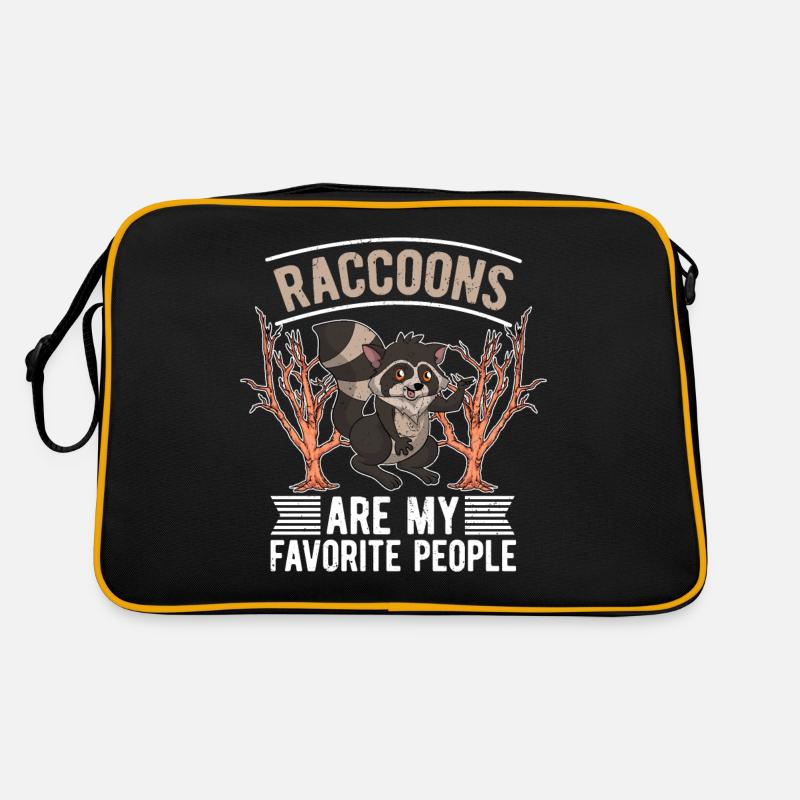 Waschbären sind meine liebsten Menschen Waschbär Retro Tasche