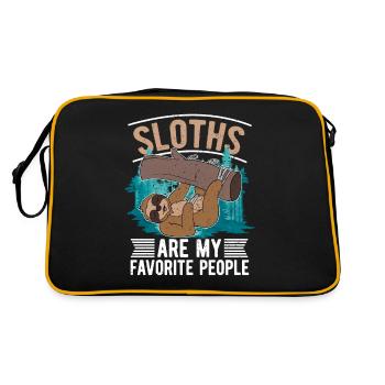 Sloths are my dearest people Sloths - Retro Bag - black/gold - Back