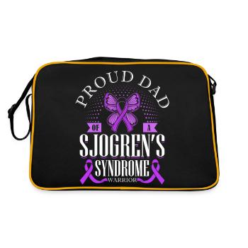 Proud father of a Sjogren's syndrome warrior - - Retro Bag - black/gold - Back