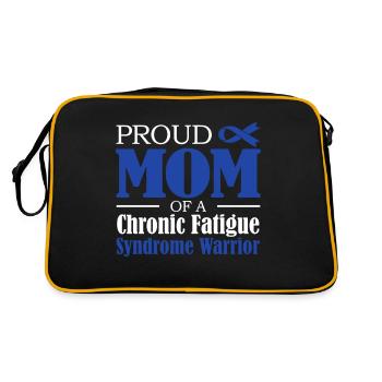 Stolze Mutter Eines Kriegers Mit Chronischem - Retro Tasche - Schwarz/Gold - Hinten