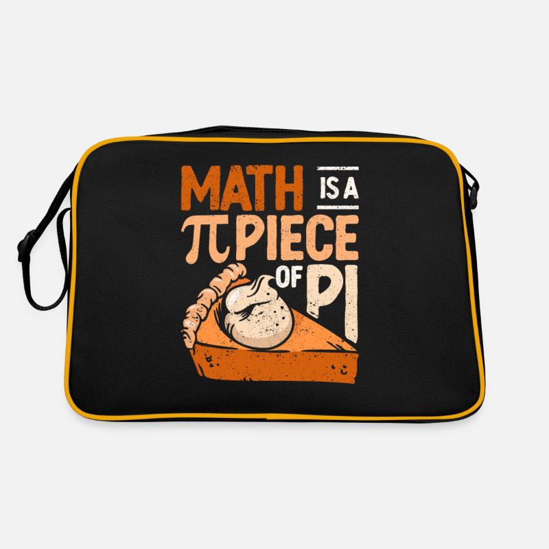 Math Is A Piece Of Pi Funny Pie 3.14 Mathématicien Sac Retro