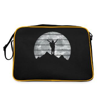 Funny Hike Outdoor Camping Backpack - Retro Bag - black/gold - Back