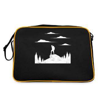 Lustige Wanderung Outdoor Camping Rucksacktour - Retro Tasche - Schwarz/Gold - Hinten