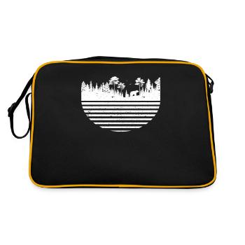 Randonnée Montagnes Faune Nature Animal Ours Forêt en plein air - Sac Retro - noir/or - Dos