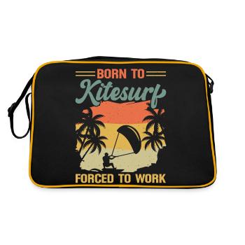Kitesurf Kitesurfer Kiteboard Kitesurfing - Sac Retro - noir/or - Dos