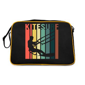 Kitesurf Kitesurfer Kiteboard Kitesurfing - Sac Retro - noir/or - Dos