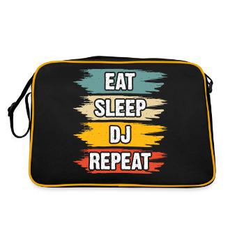 Dj - Retro Tasche - Schwarz/Gold - Hinten