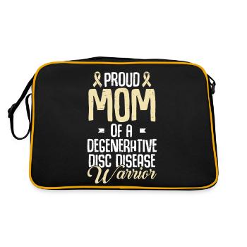 Proud mother of a warrior with degenerative - Retro Bag - black/gold - Back