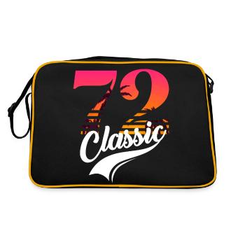 Jahrgang 1972-72. Geburtstag - Retro Tasche - Schwarz/Gold - Hinten