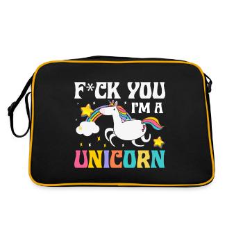 F*ck you je suis une licorne - Sac Retro - noir/or - Dos