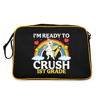 Je suis prêt à conquérir la 1ère classe - Sac Retro - noir/or - Dos