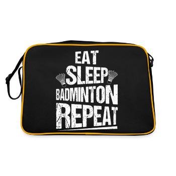Manger dormir Badminton Répéter le terrain du joueur - Sac Retro - noir/or - Dos