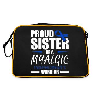 Fière sœur d’un myalgique - Sac Retro - noir/or - Dos