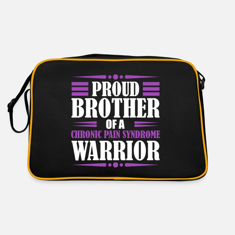 Stolzer Bruder Eines Kriegers Mit Chronischem Retro Tasche