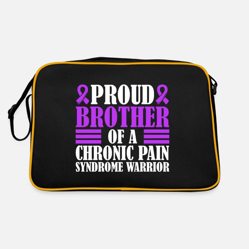 Stolzer Bruder Eines Kriegers Mit Chronischem Retro Tasche