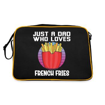 Frites amusantes Frites drôles - Sac Retro - noir/or - Dos