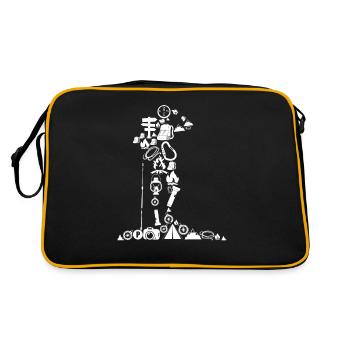 Trekking Randonneurs Randonnées Backpackers - Sac Retro - noir/or - Dos