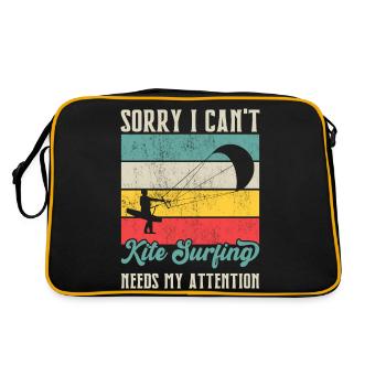 Kitesurf Kitesurfer Kiteboard Kitesurfing - Sac Retro - noir/or - Dos