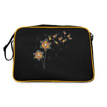 Exotic Fruit Fruit Gift Dandelion Pineapple - Retro Bag - black/gold - Back