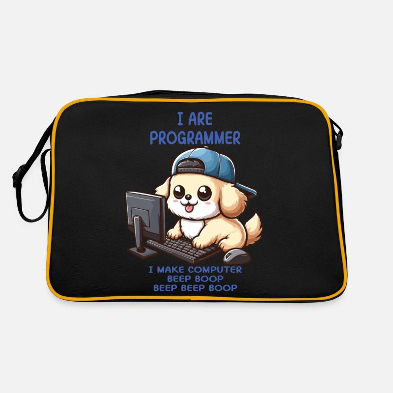 I are programmer - Retro Bag - black/gold