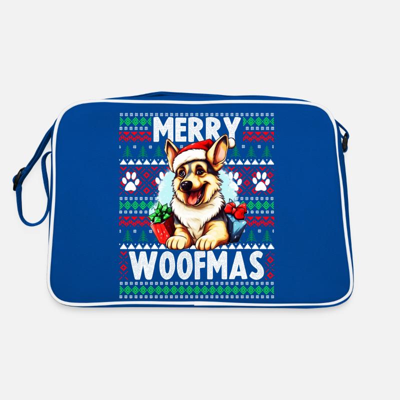 Niedlicher Deutscher Schäferhund Weihnachtskostüm - Merry Retro Tasche