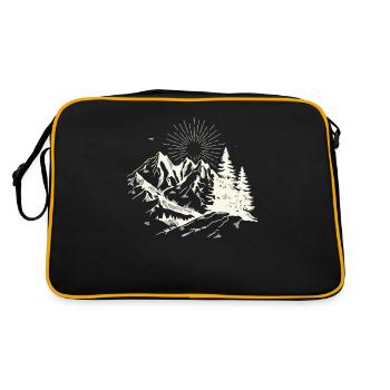 Nature, Lac, Montagne, Plage, Été, Randonnée pédestre, Camping, Sport - Sac Retro - noir/or - Dos