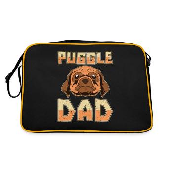 Puggle Dad Dogs Father's Day Gift Puggle - Retro Bag - black/gold - Back