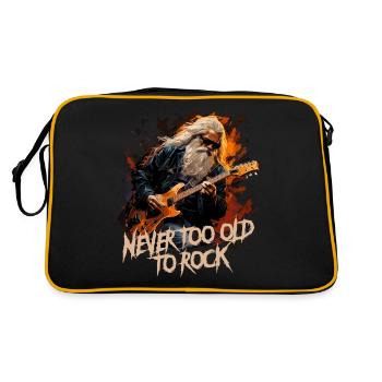 Jamais trop vieux pour rocker, retraité, grand-père, papa - Sac Retro - noir/or - Dos