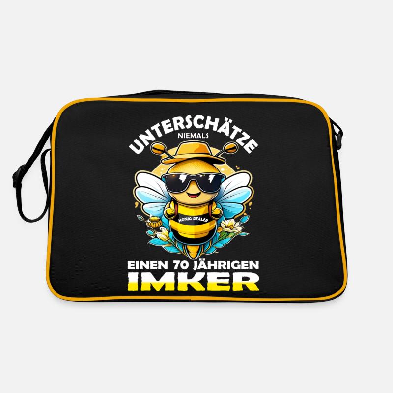 70 Jahre Geburtstag Imker Retro Tasche