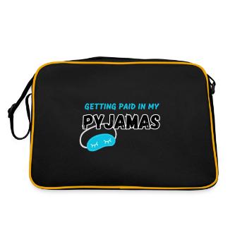 Getting Paid In My Pyjamas - Retro Bag - black/gold - Back