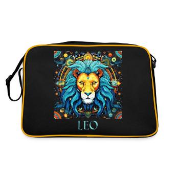 Aimez votre symbole du zodiaque Lion Hommes et Femmes - Sac Retro - noir/or - Dos