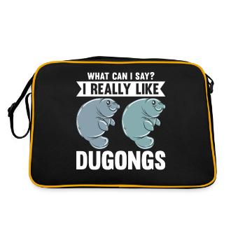 Lamantins dugongs Lamantin - Sac Retro - noir/or - Dos