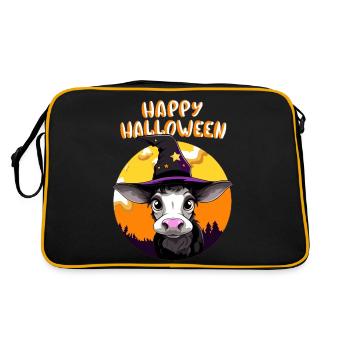 Halloween Cow Vegan Witch Hat Farmer Witch Star - Sac Retro - noir/or - Dos