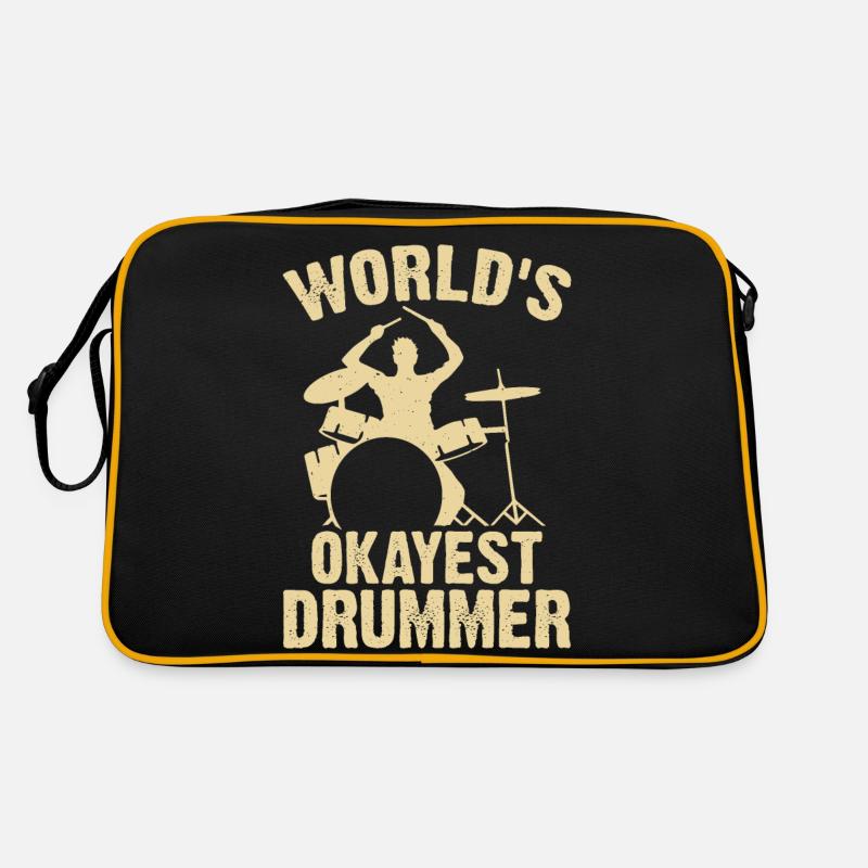 Batterie Batteur Batteur - Sac Retro - noir/or