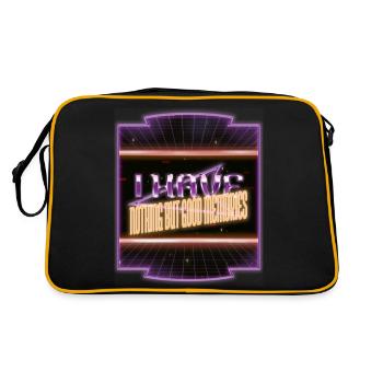 and free wifi hack the box joke hacker fans - Retro Tasche - Schwarz/Gold - Hinten