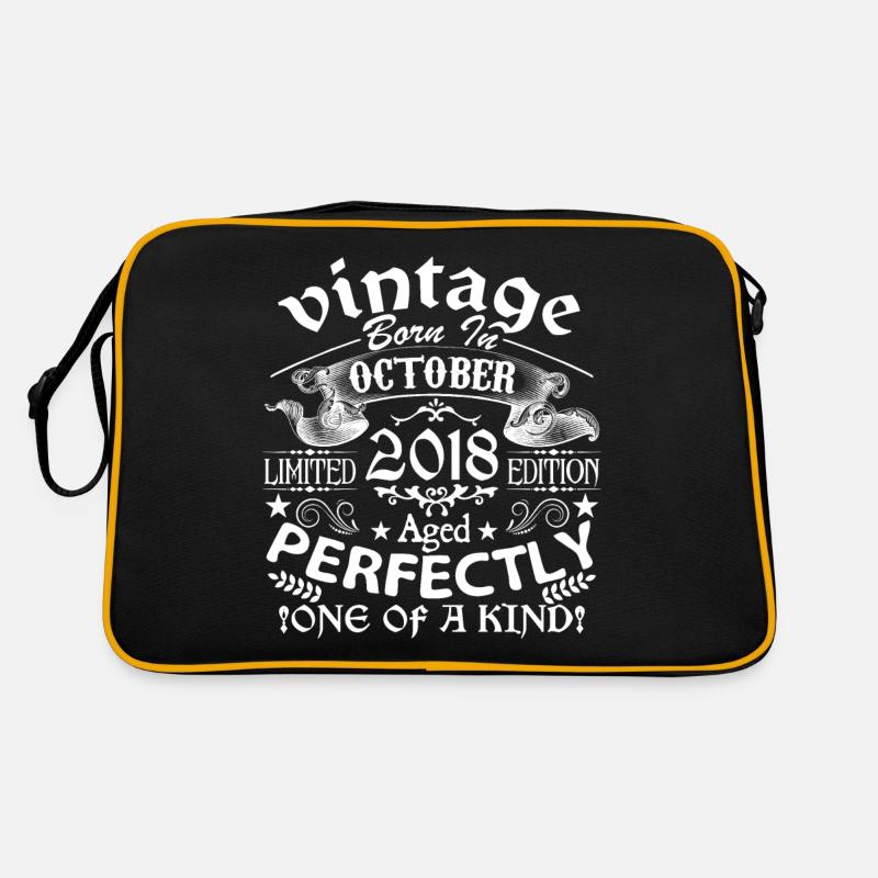 October 2018 | 2018 birthday born in October Retro Bag