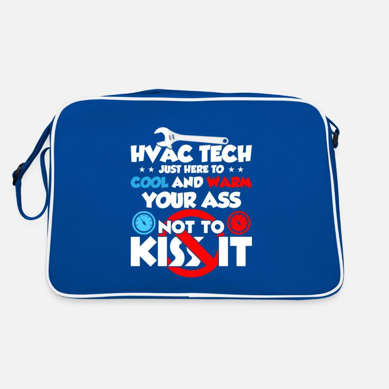 HVAC Tech Just Here To Cool Technician Installer Retro Tasche