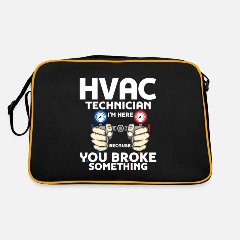 HVAC Technician I'm Here AC Tech Installer Retro Tasche