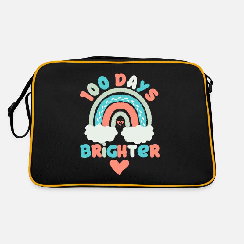 100 Days Brighter Enseignant Élève Sac Retro