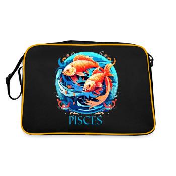 Wear Your Astrology Zodiac Sign with Pride: Pisces - Retro Bag - black/gold - Back