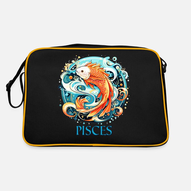 Astrologie Poissons Zodiaque Design - Cool Pisces Sac Retro