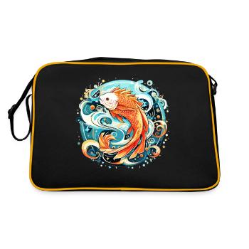 Pisces Design Graphics for Men and Women - Retro Bag - black/gold - Back