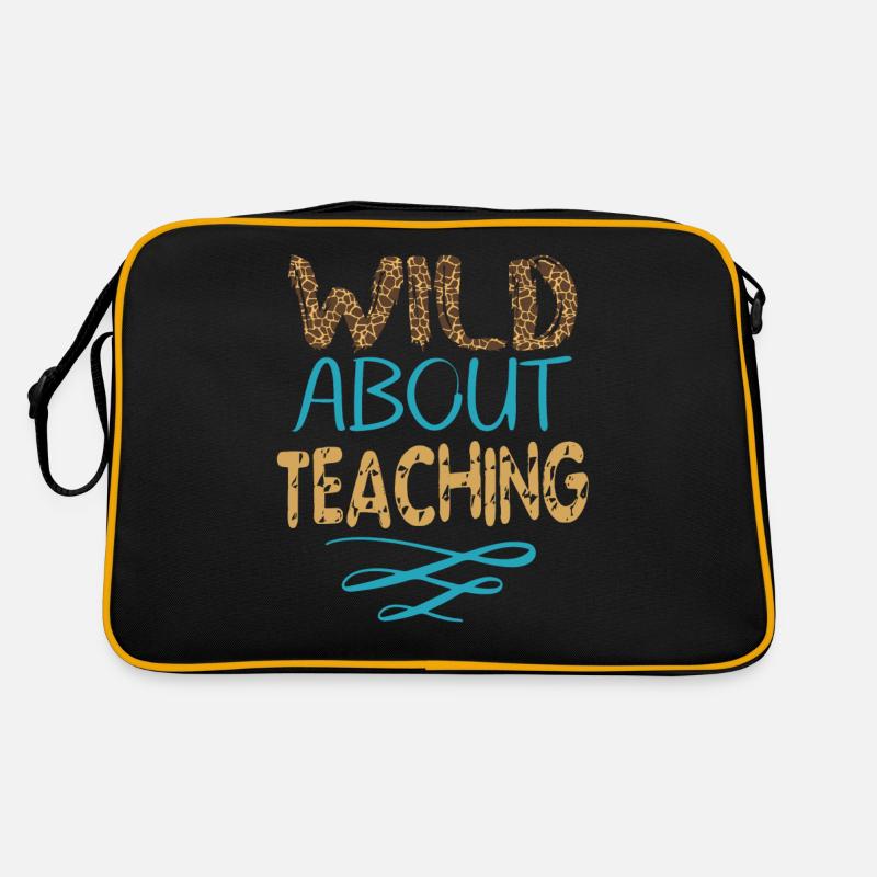 Wild About Teaching Lehrer Schule Pre-K Tier Retro Tasche