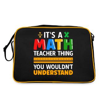 professeur de mathématiques disant mathématicien - Sac Retro - noir/or - Dos