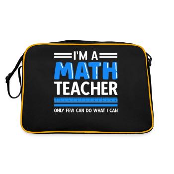 professeur de mathématiques disant mathématicien - Sac Retro - noir/or - Dos