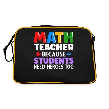 professeur de mathématiques disant mathématicien - Sac Retro - noir/or - Dos